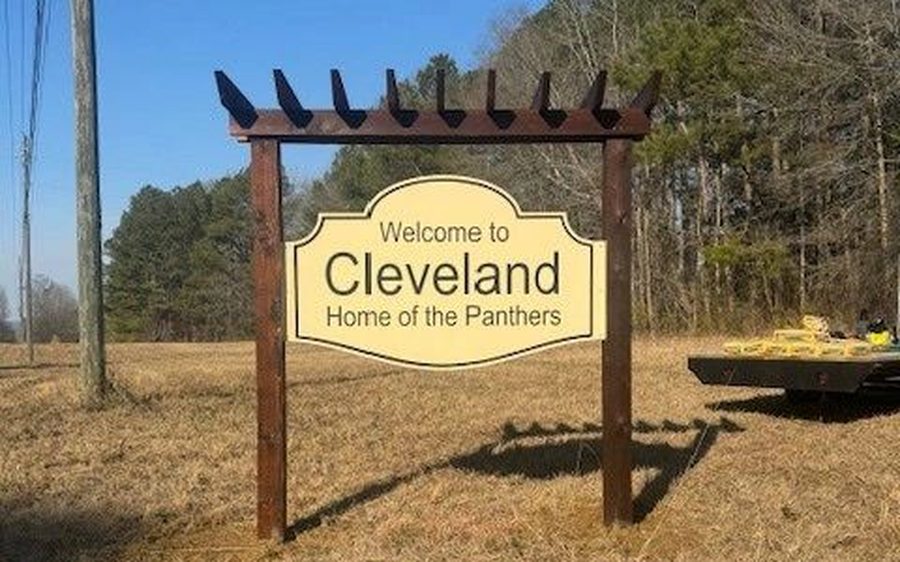 Welcome to Cleveland, Home of the Panthers sign
