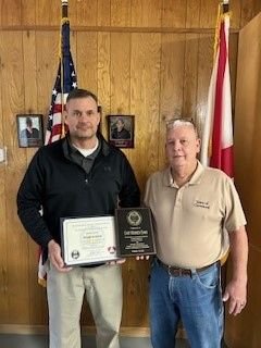 Police Chief Kenneth Evans with his certificate